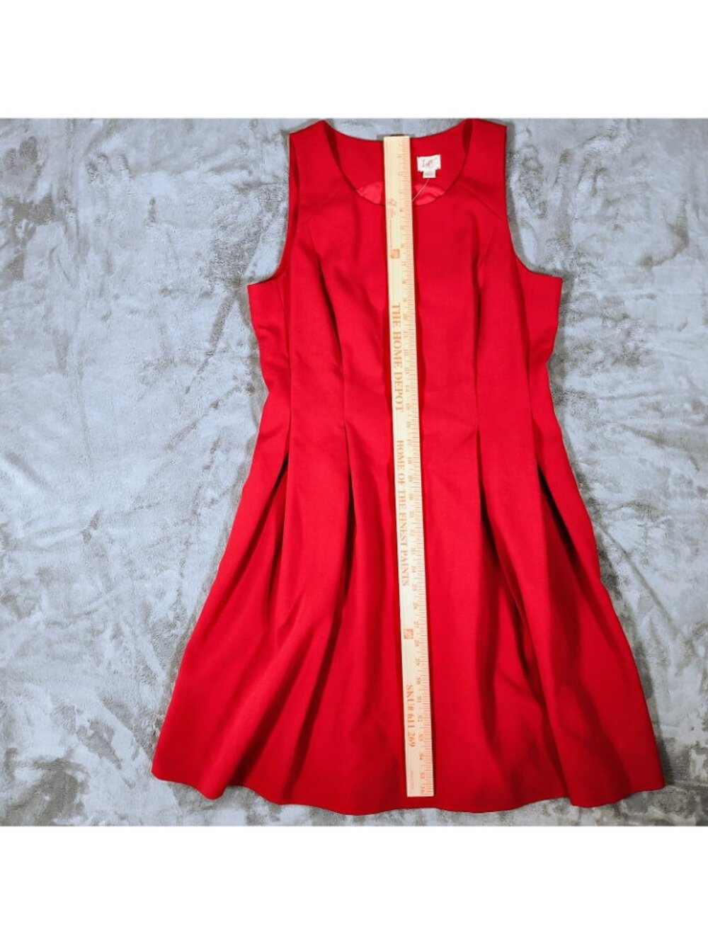 NWT Ann Taylor LOFT Red Pleated Sleeveless Cocktail Party Dress (Size 10) - Picture 7 of 13